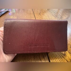 Portland Leather Check Book Wallet